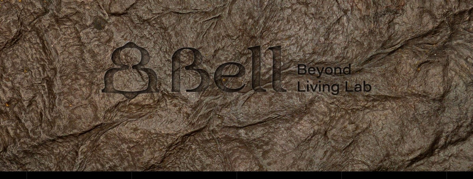 Bell Beyond Living Lab logo embossed on bio-leather