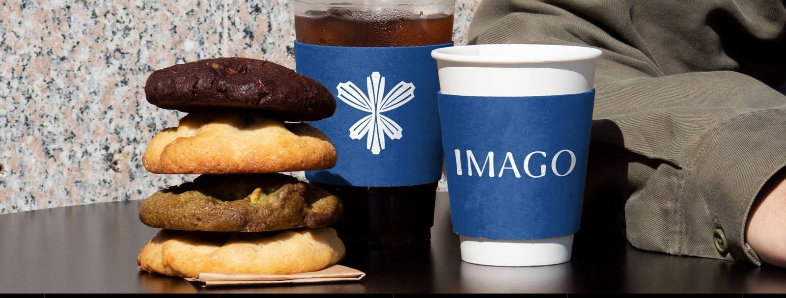Imago Hills coffee cups and cookies