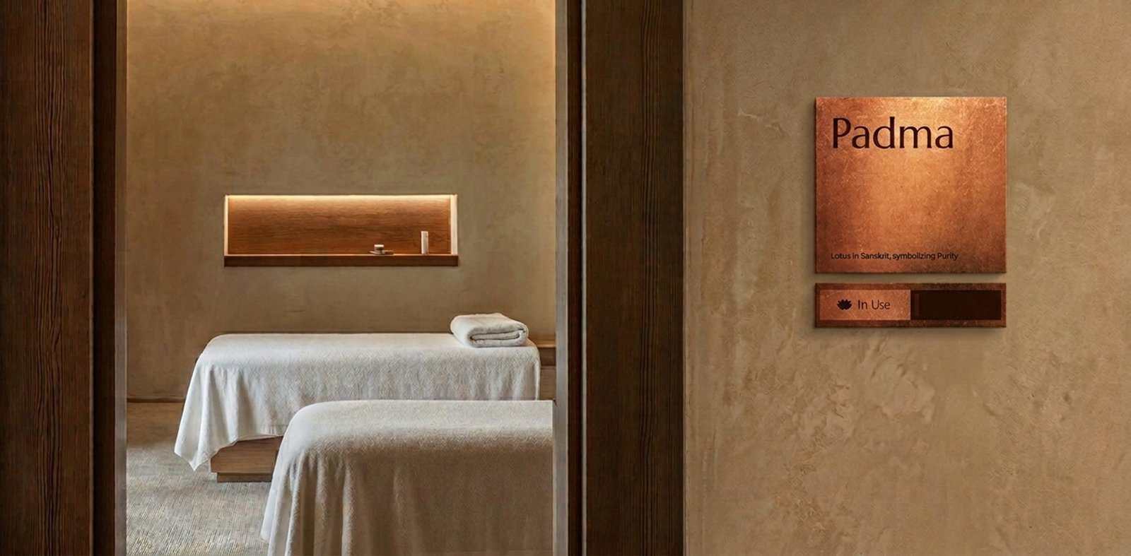Padma spa room signage for Odilia Infinity Corp.