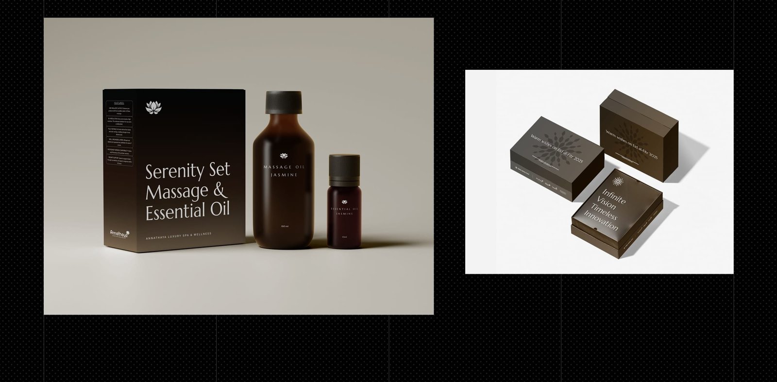 Odilia Serenity Set massage and essential oil packaging