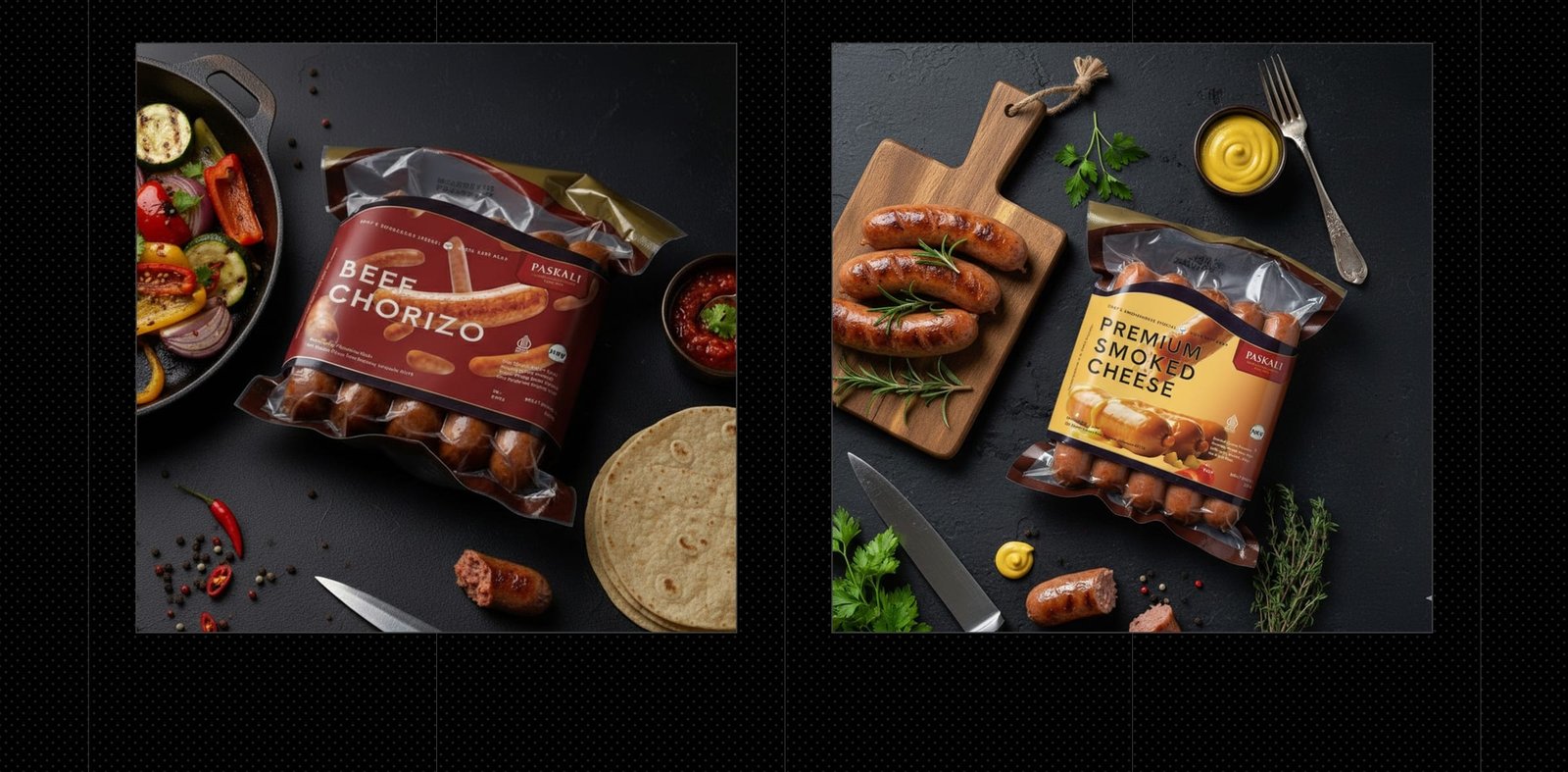 Sosis Paskali Beef Chorizo and Premium Smoked Cheese packaging