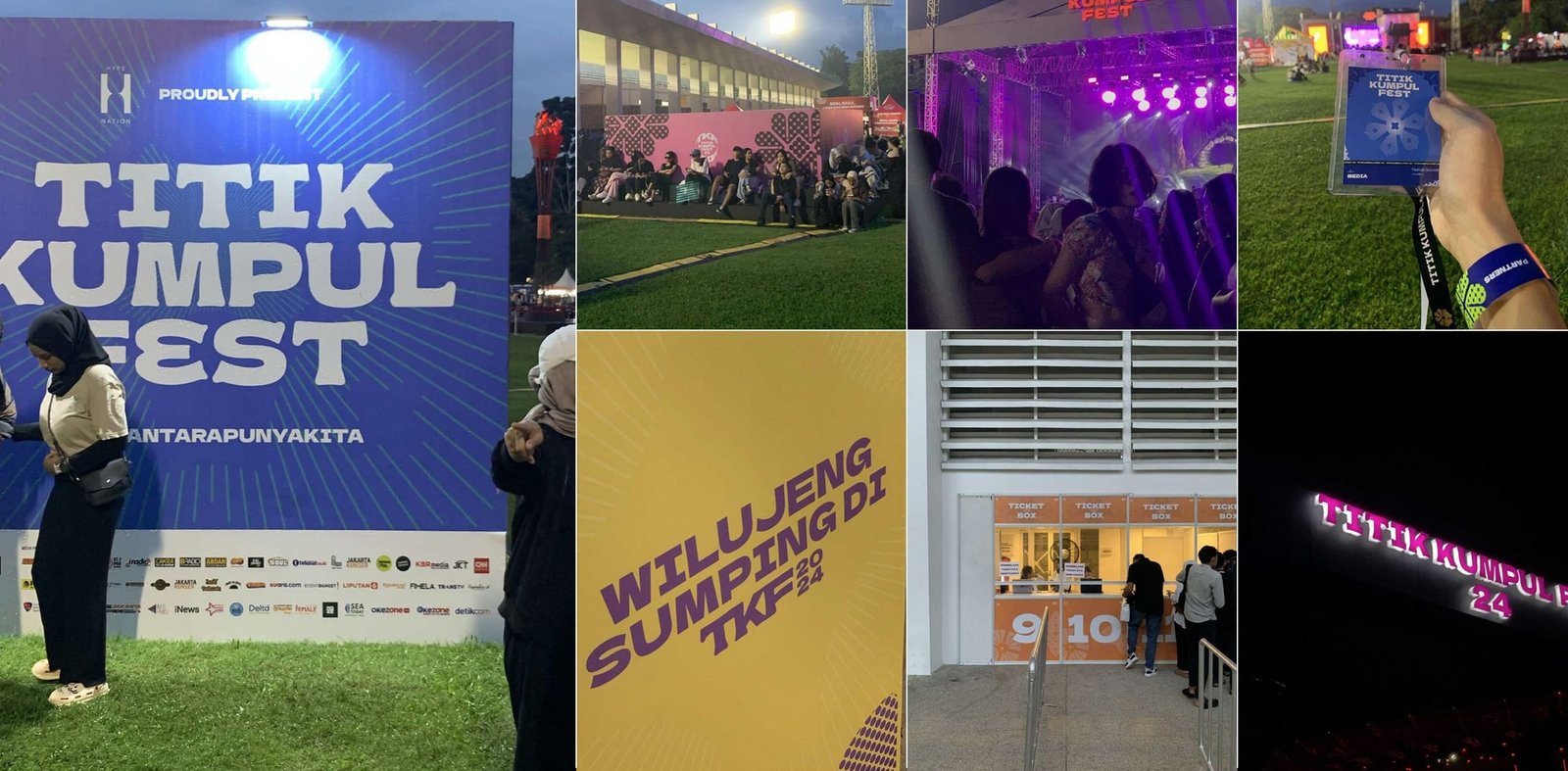 Titik Kumpul Fest on-site signage and crowd